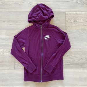 Nike kids gym vintage zip up hoodie